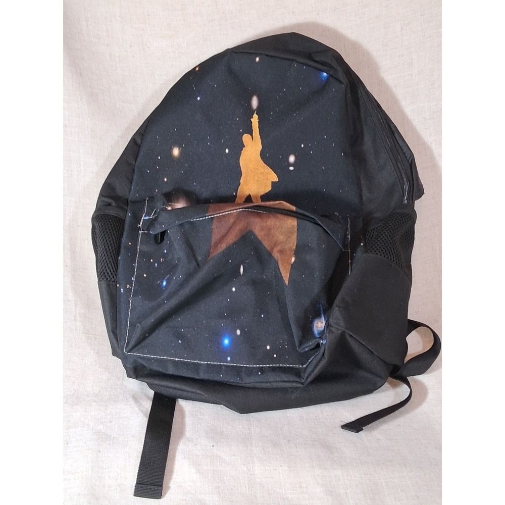 Hamilton Musical Broadway Starry Night Galaxy Backpack Black Canvas School Bag